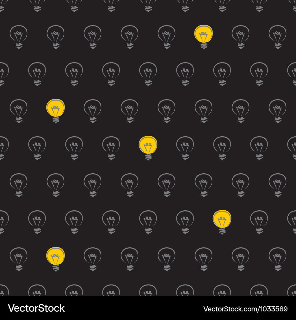 Light Bulb Seamless Pattern vector image