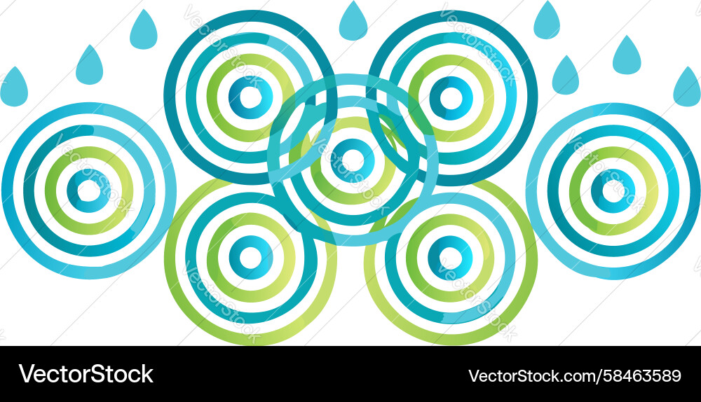 Overlapping Circles Pattern Vector Image