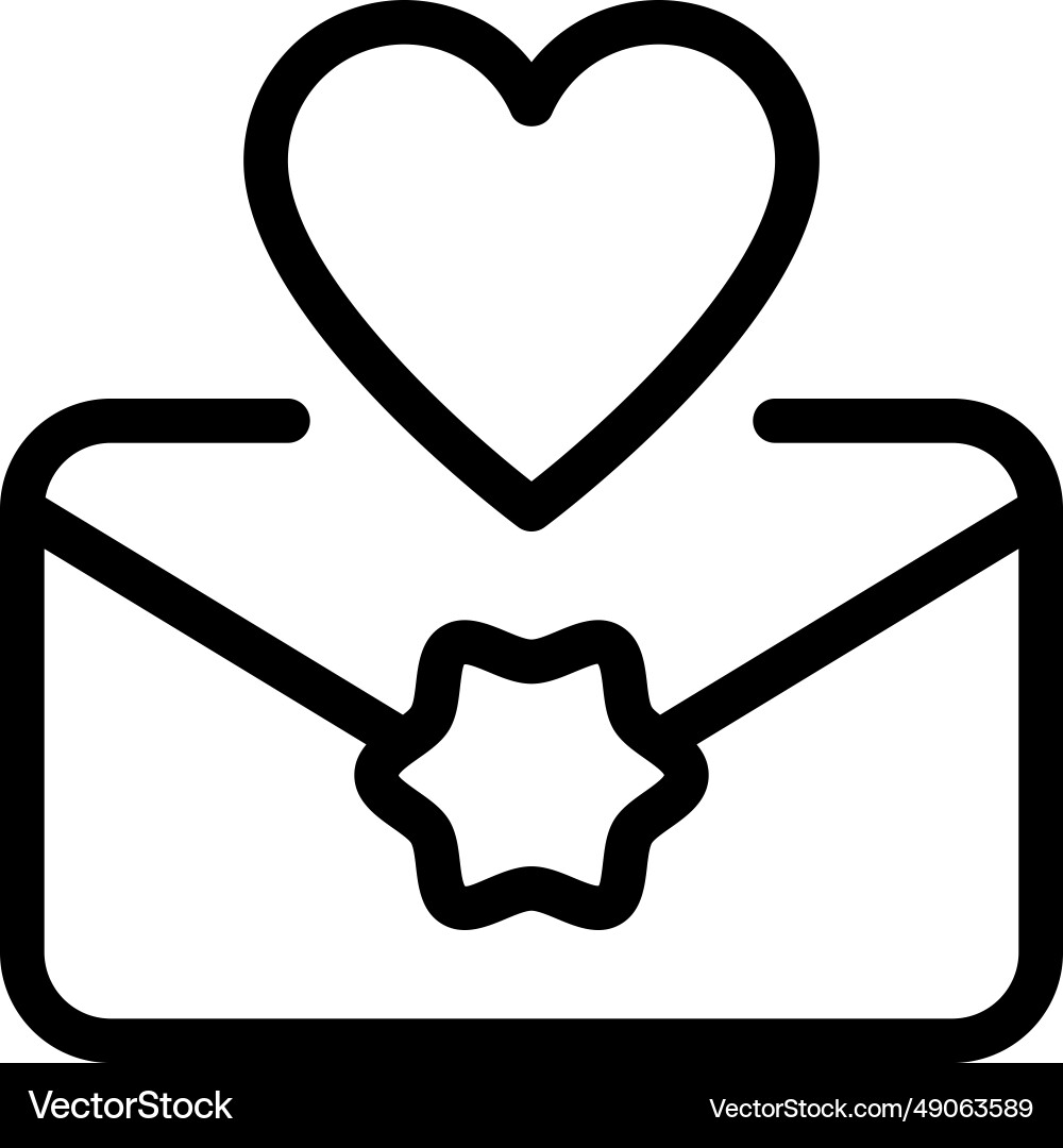 Sending love message in envelope Vector Image