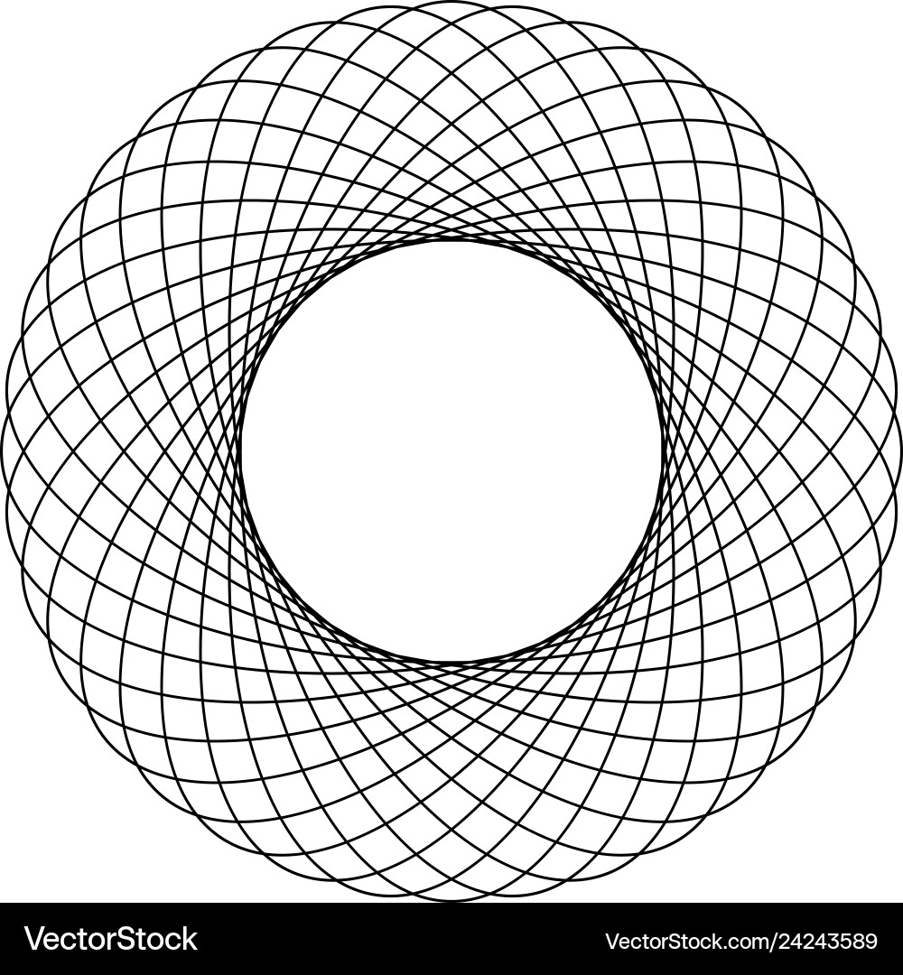 Spirograph Circle Pattern vector image