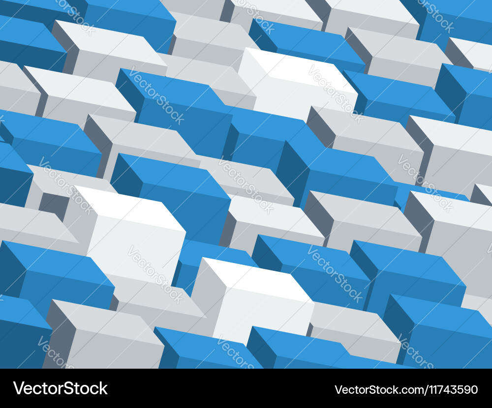Abstract backdrop with random cubes vector image