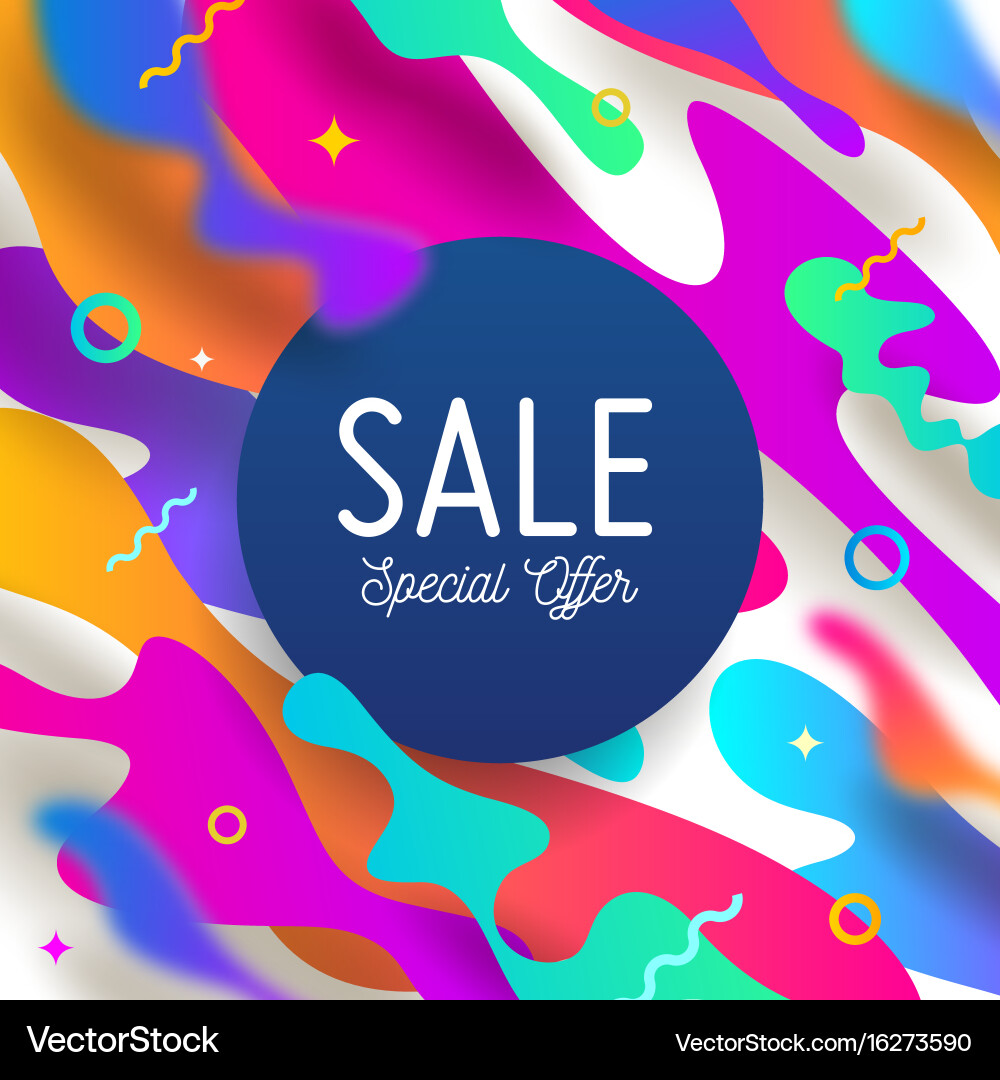 Abstract background with multicolored shape vector image