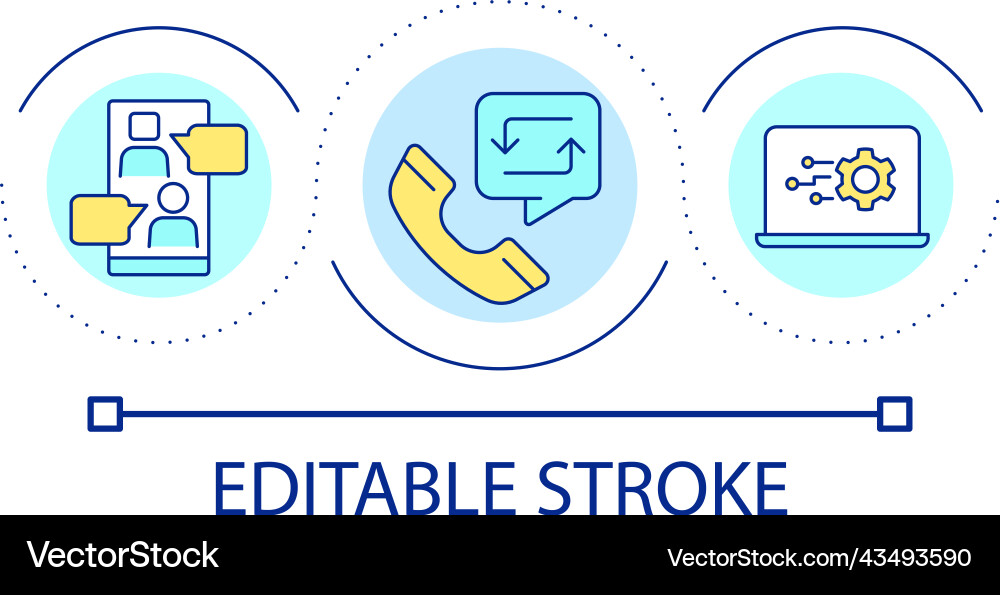 Automated customer support loop concept icon Automated customer support loop concept icon vector image