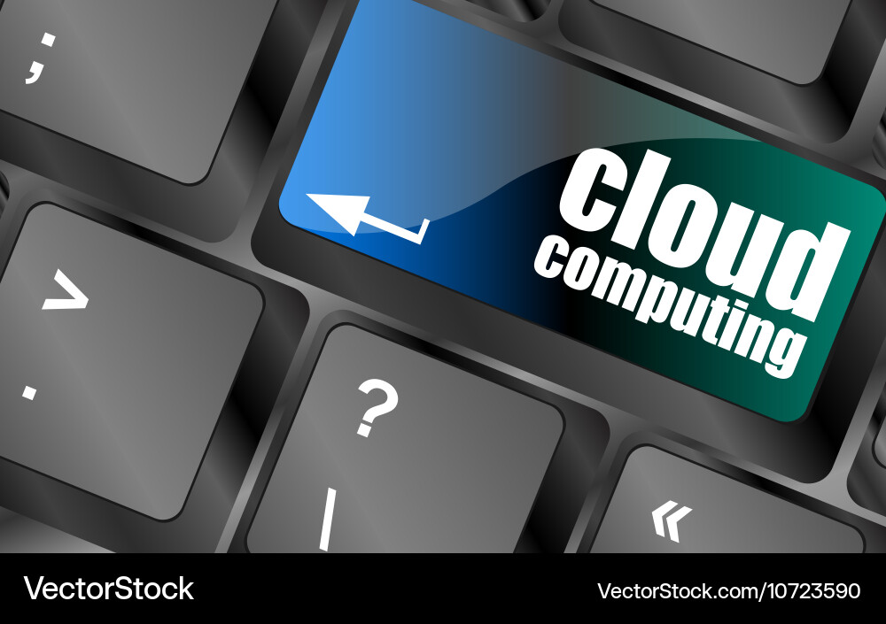 Computer keyboard for cloud computing business Vector Image