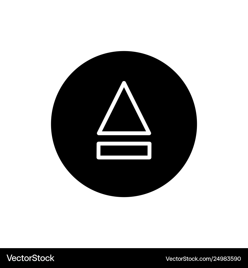 Eject button icon simple solid Eject button icon simple solid Vector Image