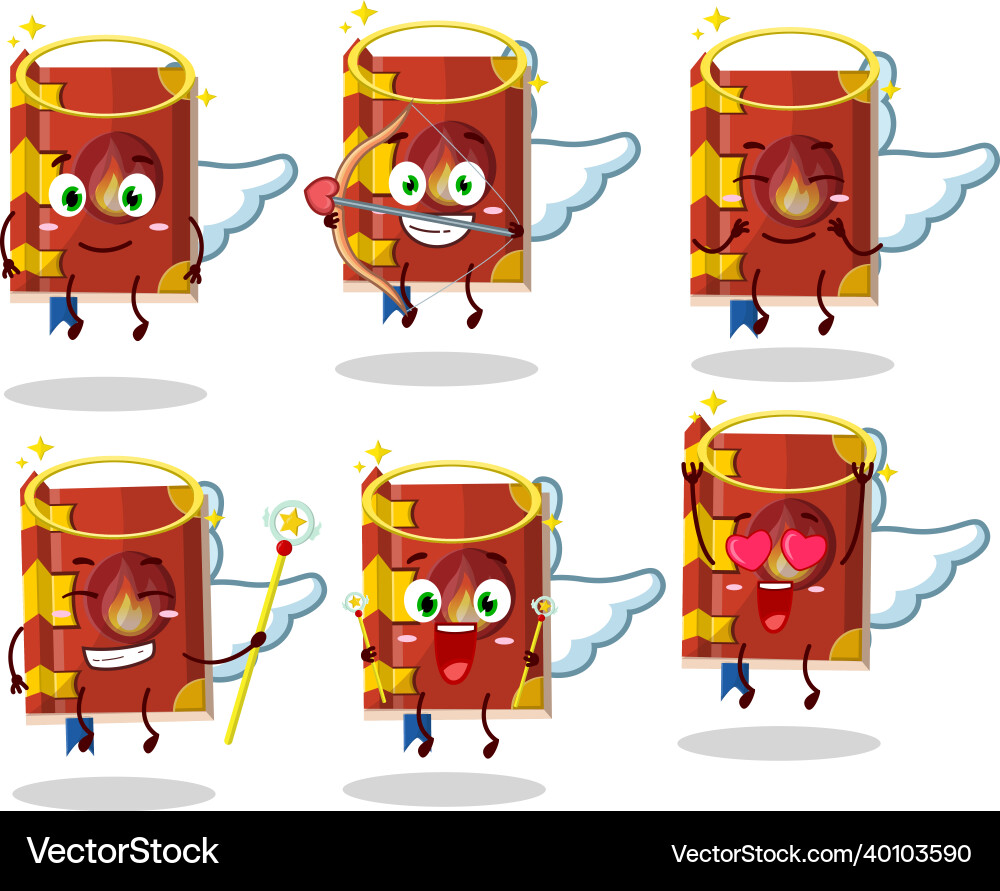 Feuerbuch der magischen Cartoons Designs als süß Feuerbuch der magischen Cartoons Designs als süß vektorbild
