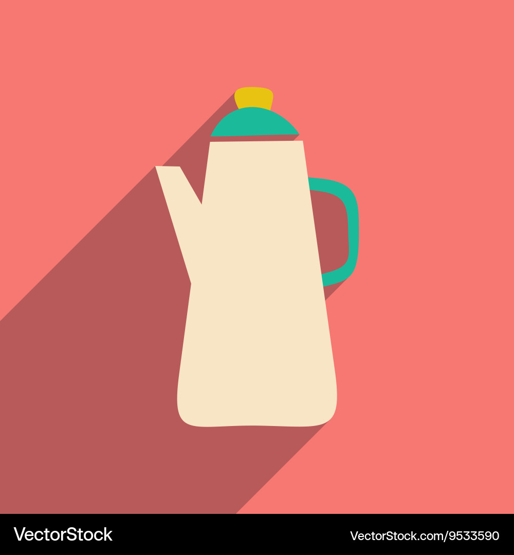 Flat with shadow icon and mobile application vector image