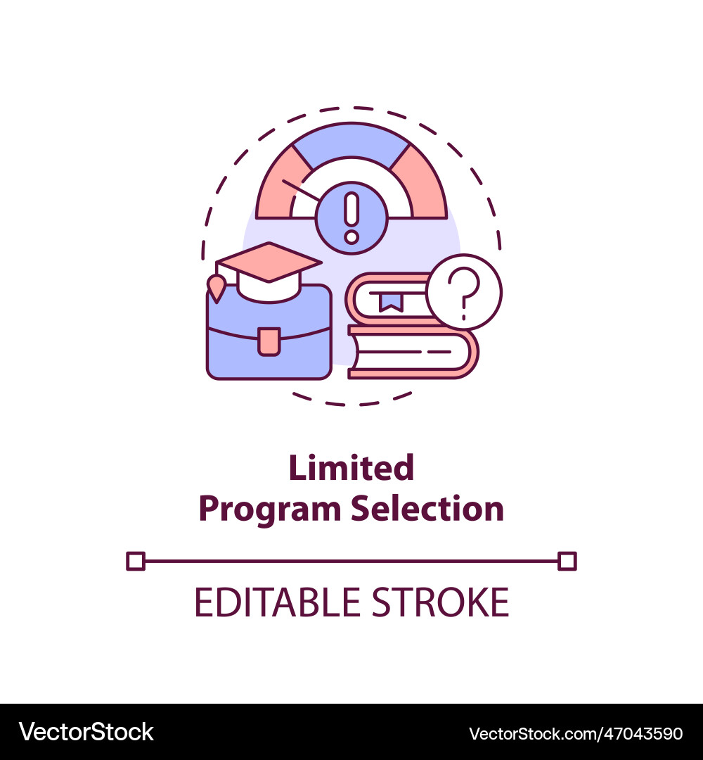 Limited program selection concept icon Limited program selection concept icon Vector Image