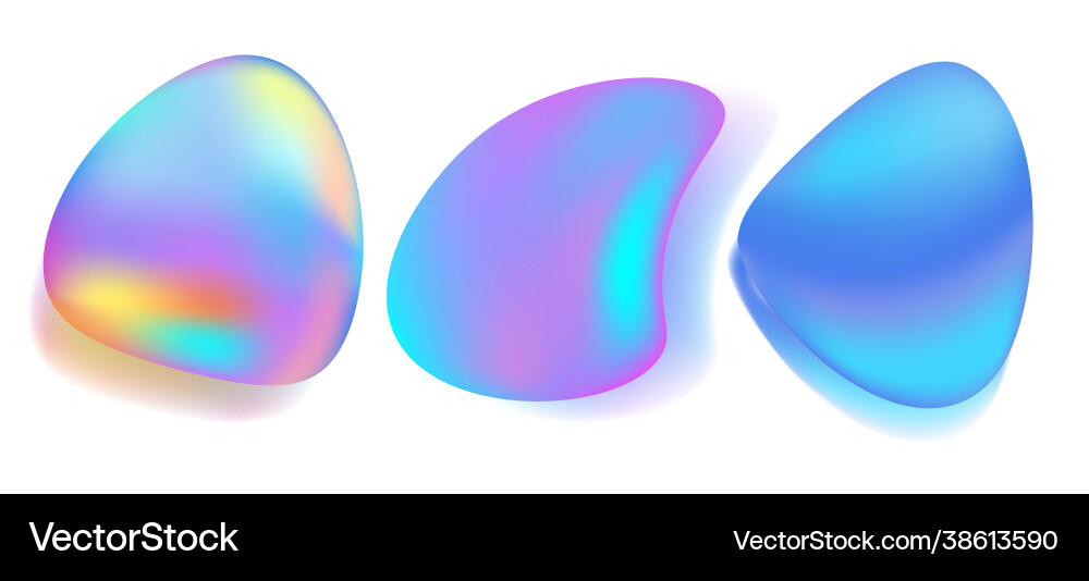 Liquid blob shapes isolated on white background Liquid blob shapes isolated on white background vector image