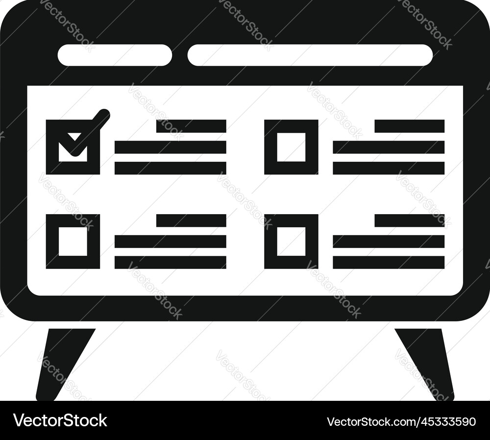 Monitor task schedule icon simple event Monitor task schedule icon simple event vector image