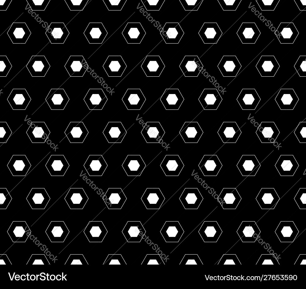 Monochrome seamless pattern with hexagons Monochrome seamless pattern with hexagons vector image