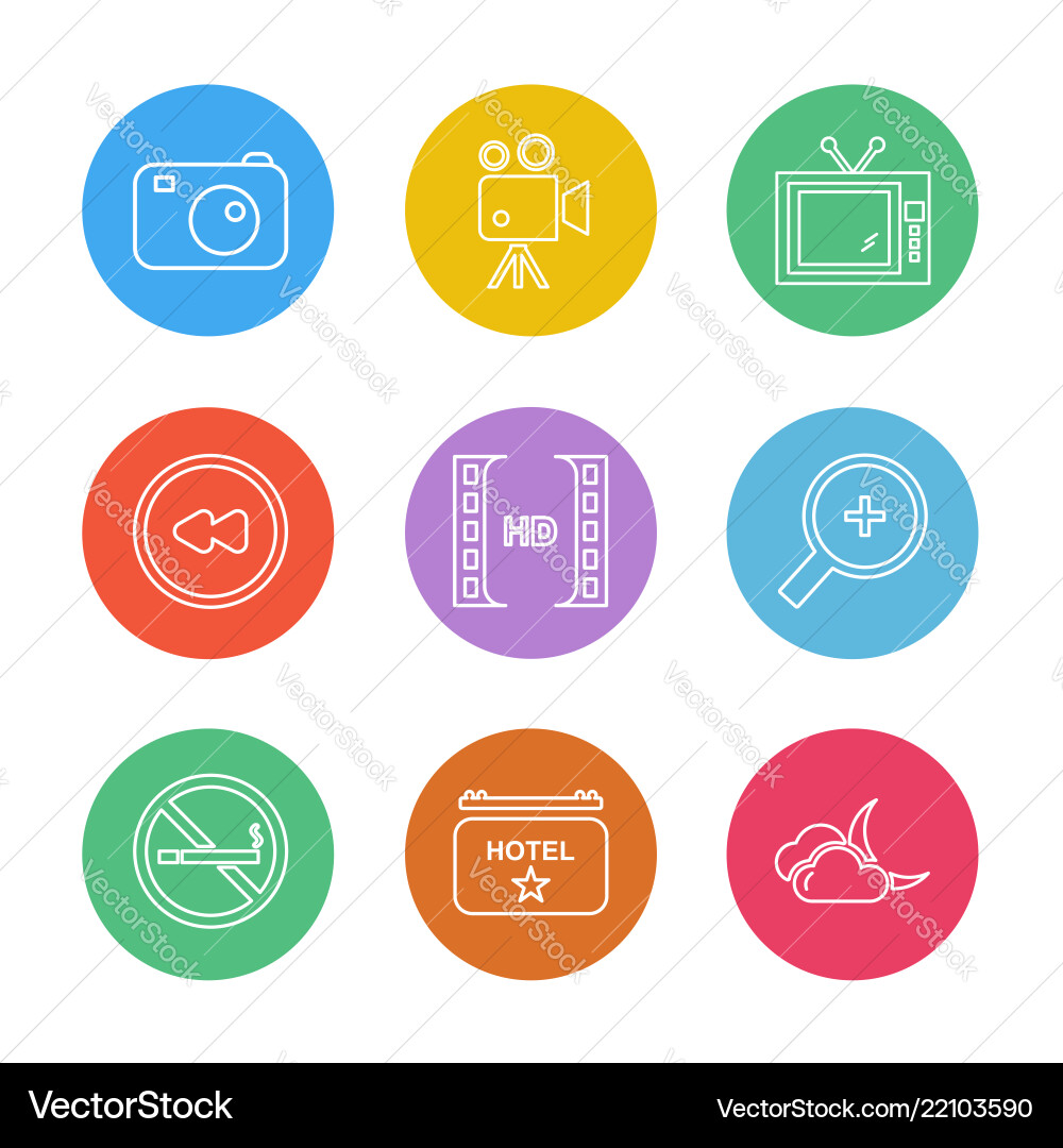 Multimedia camera user interface folders vector image