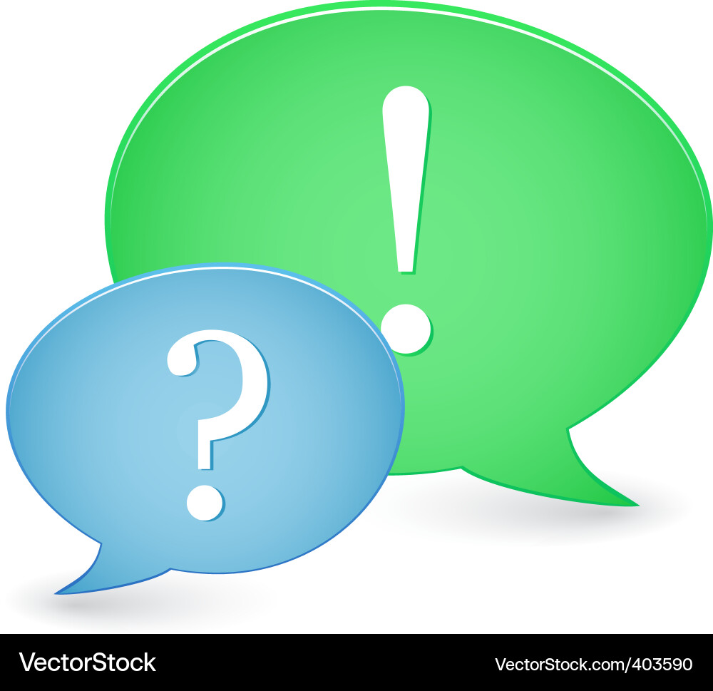 Q&A Interaction vector image