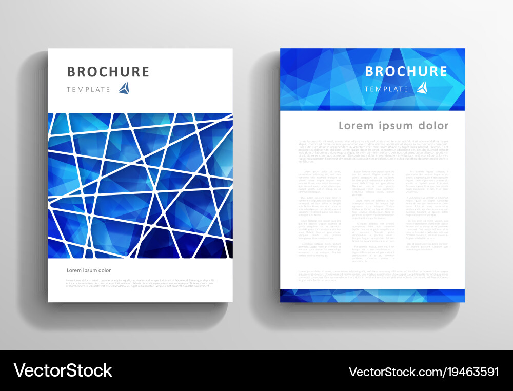 Abstract triangular brochure design template Vector Image