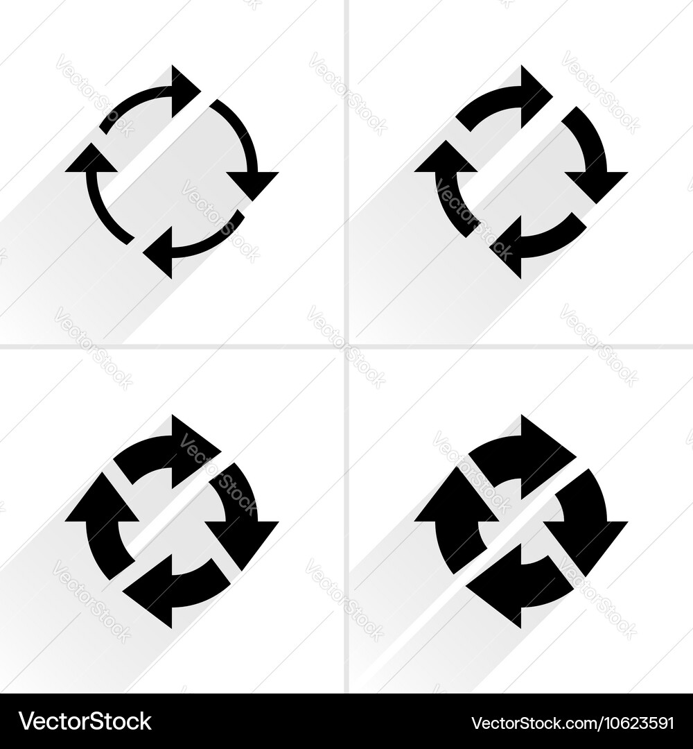 Arrow icon reload refresh rotation reset sign Vector Image