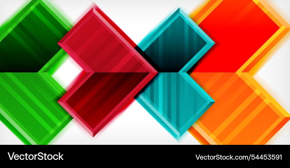 Arrow symbols created with 3d effects and line Vector Image