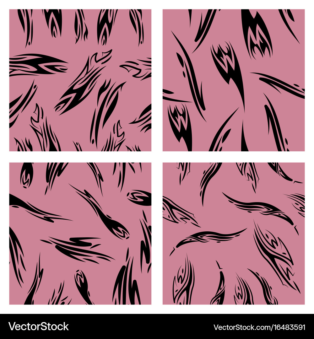 Assembly of patterns in striped style Vector Image