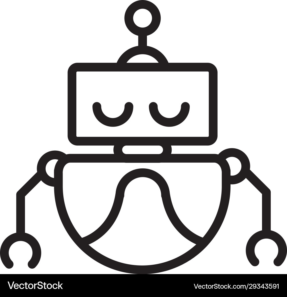 Autonomous Robot Character vector image