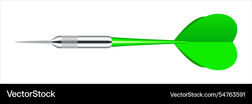Dart arrow with metal tip and shadow Dart arrow with metal tip and shadow vector image