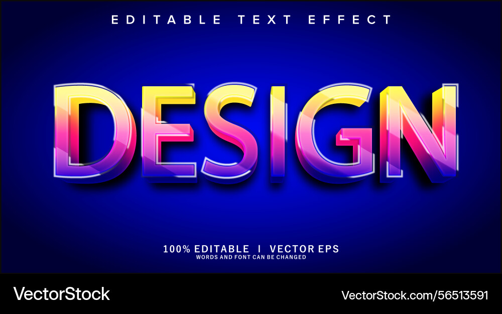 Design 3d text effect with modern style Design 3d text effect with modern style vector image