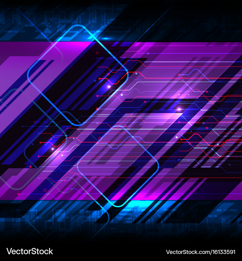 Digital Circuit Network Vector Image
