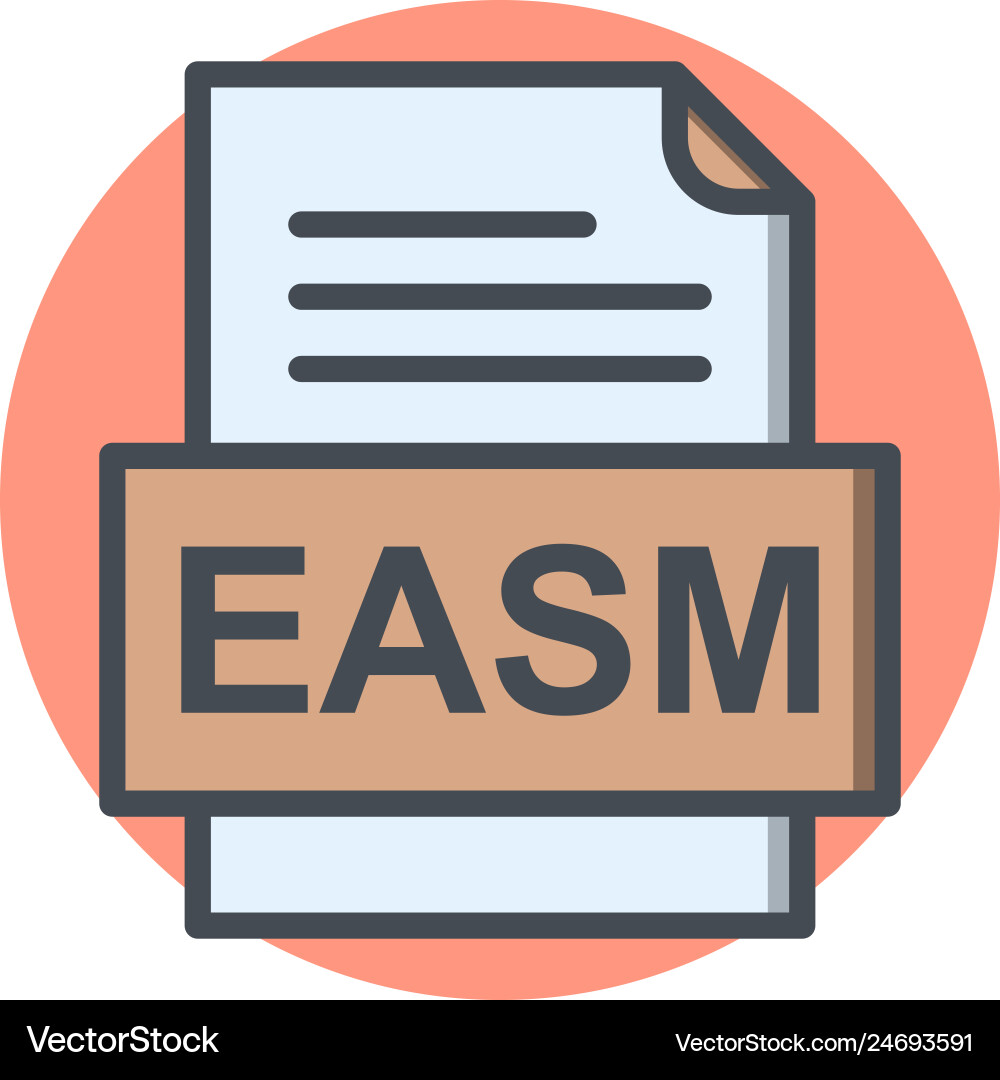 Easm file document icon vector image