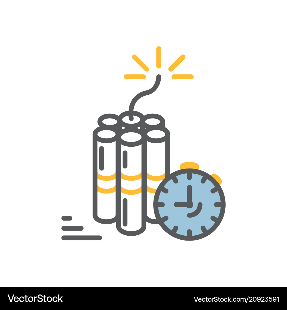 Explosion with Timer vector image