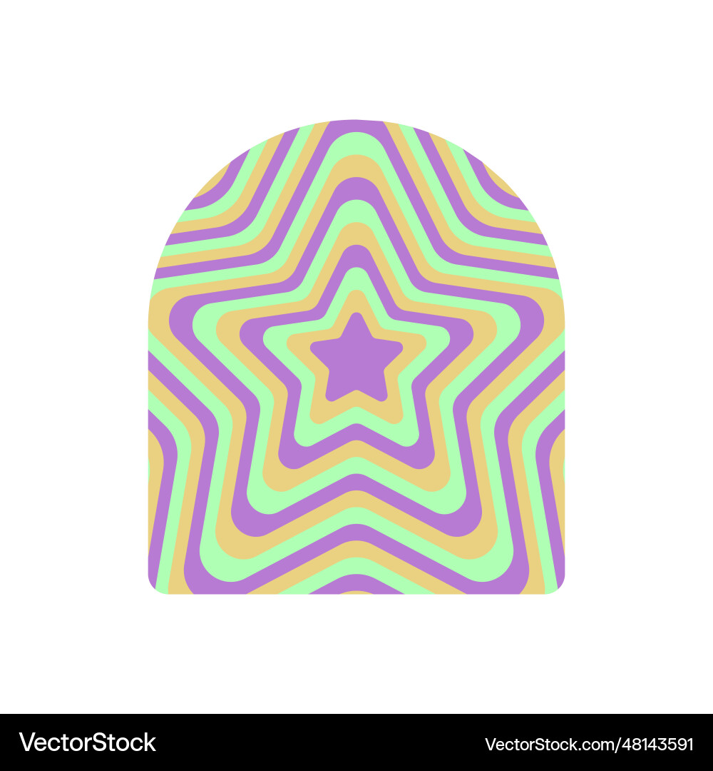 Groovy frame shape background Vector Image