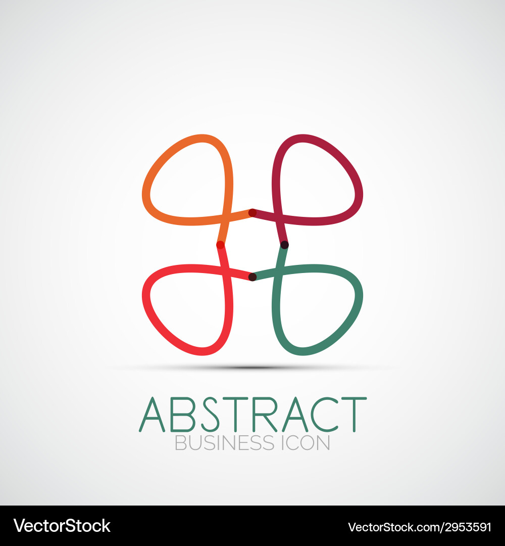Line design loop logo vector image