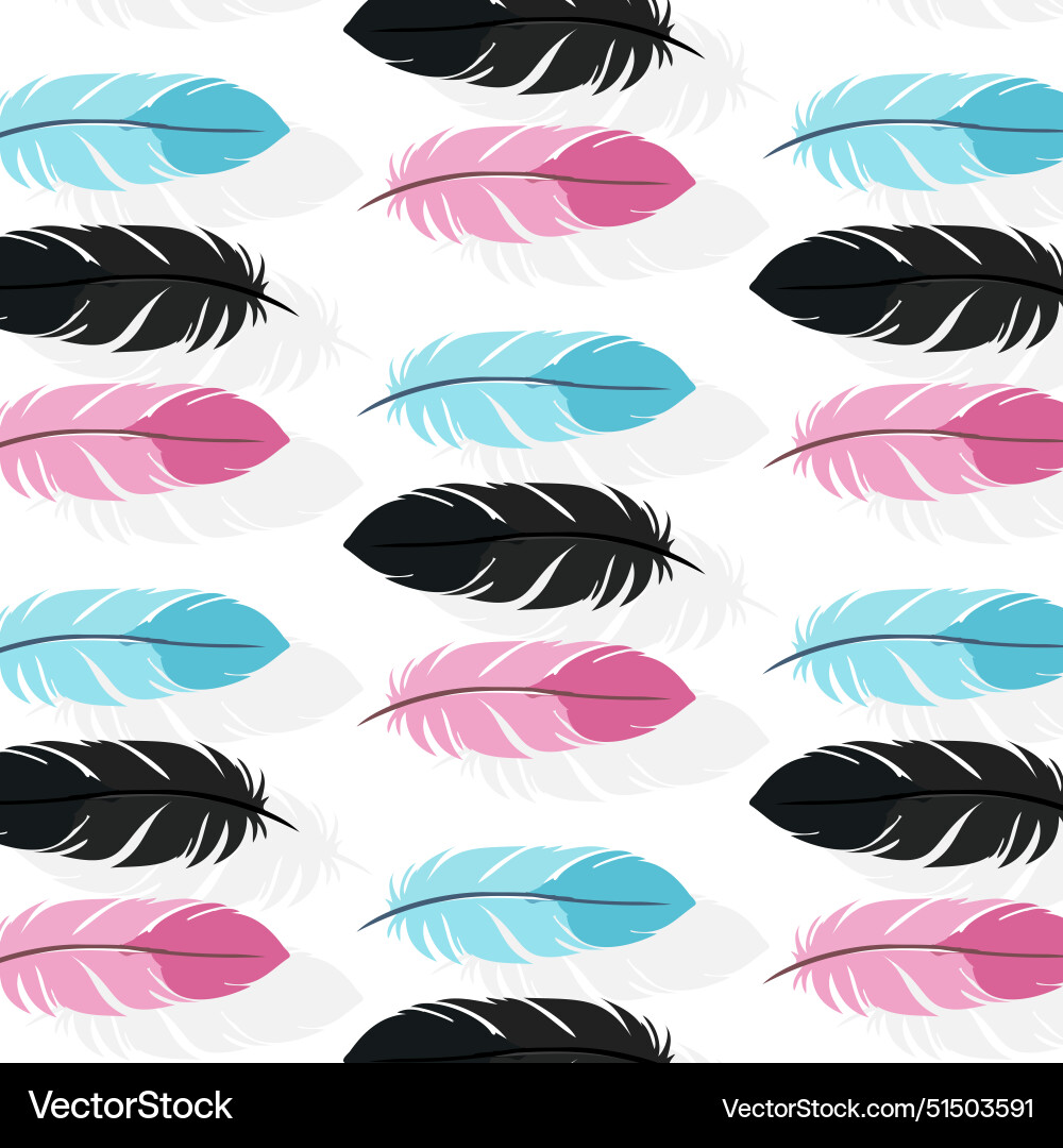 White background with multi-colored feathers White background with multi-colored feathers vector image