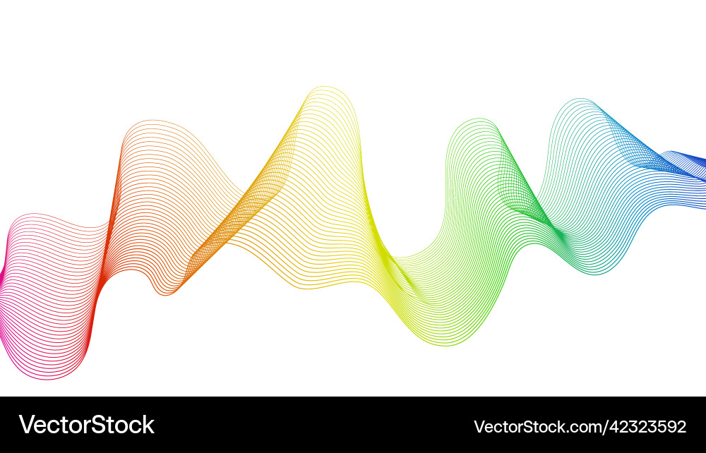 Abstract backdrop with wave gradient lines vector image
