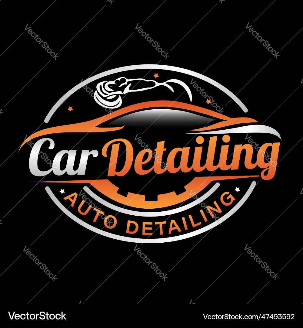 Car detailing auto dealership Royalty Free Vector Image