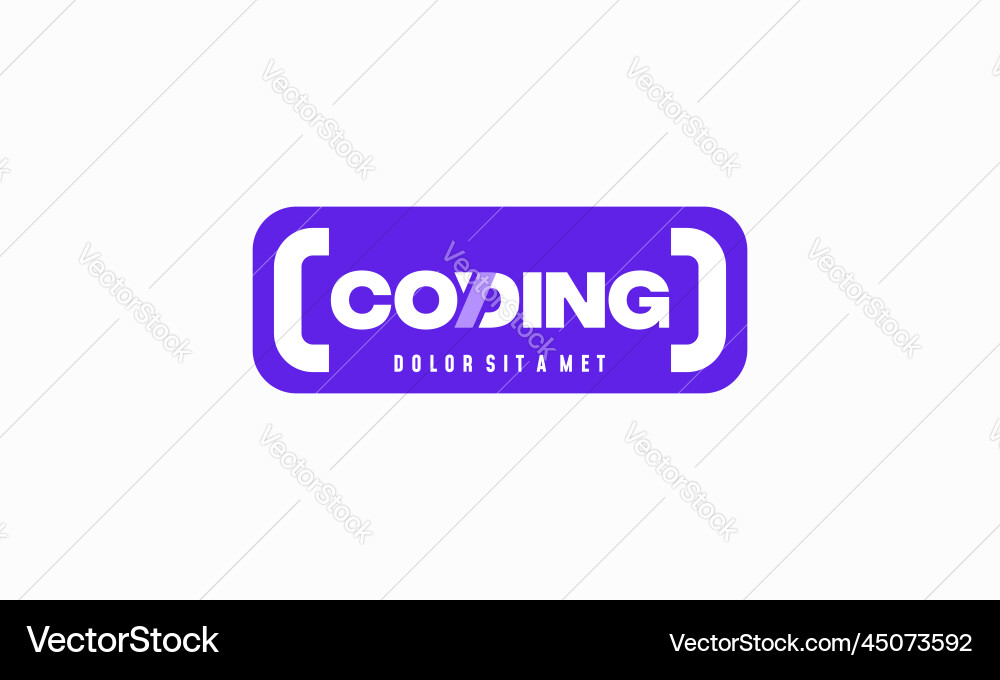 Coding logo designs template modern code Coding logo designs template modern code vector image