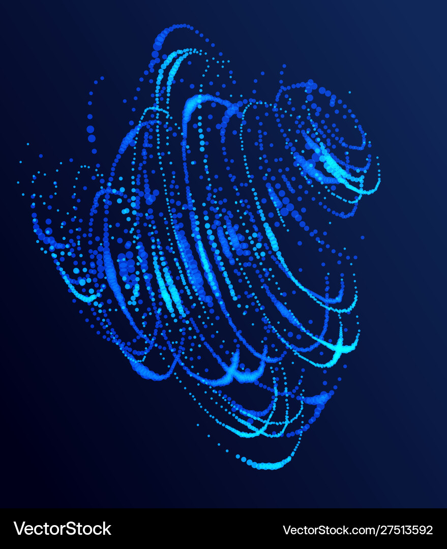 Dots particles flowing vortex abstract background Dots particles flowing vortex abstract background vector image