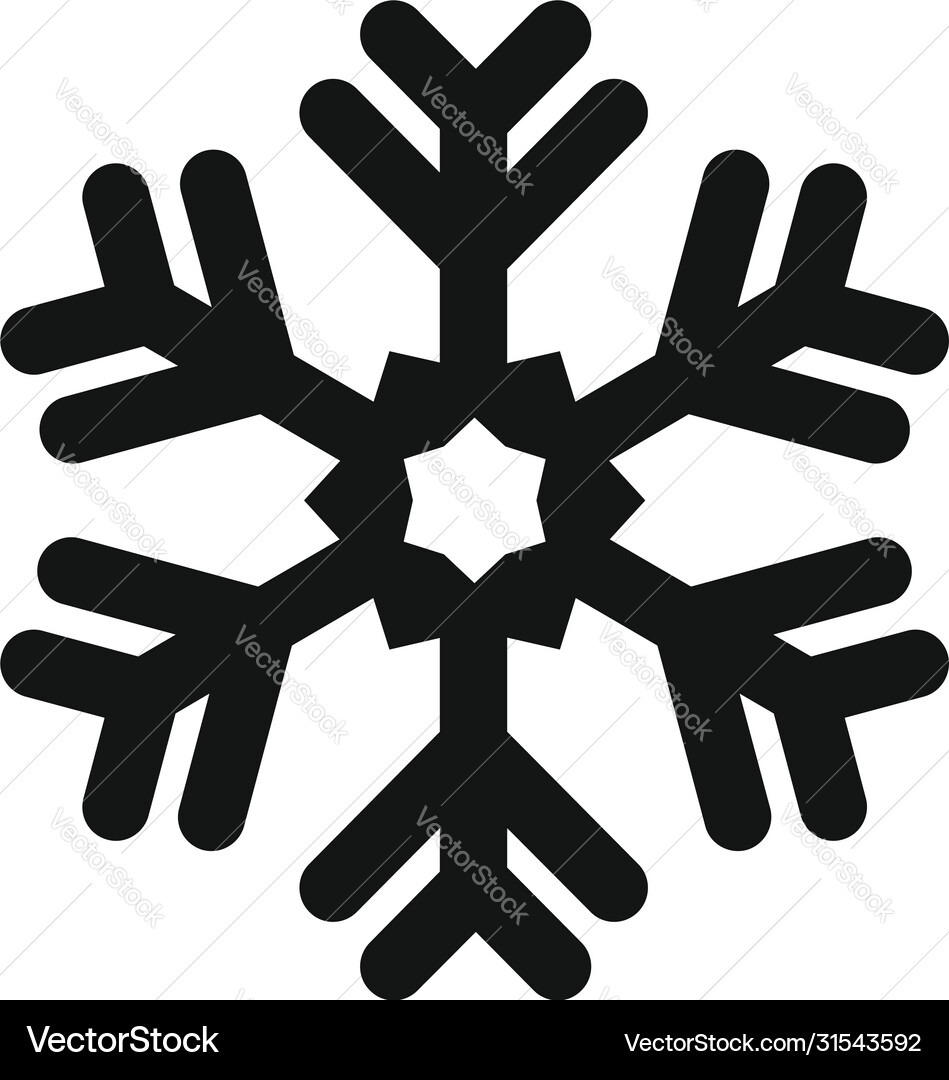 Frost snowflake icon simple style Frost snowflake icon simple style vector image