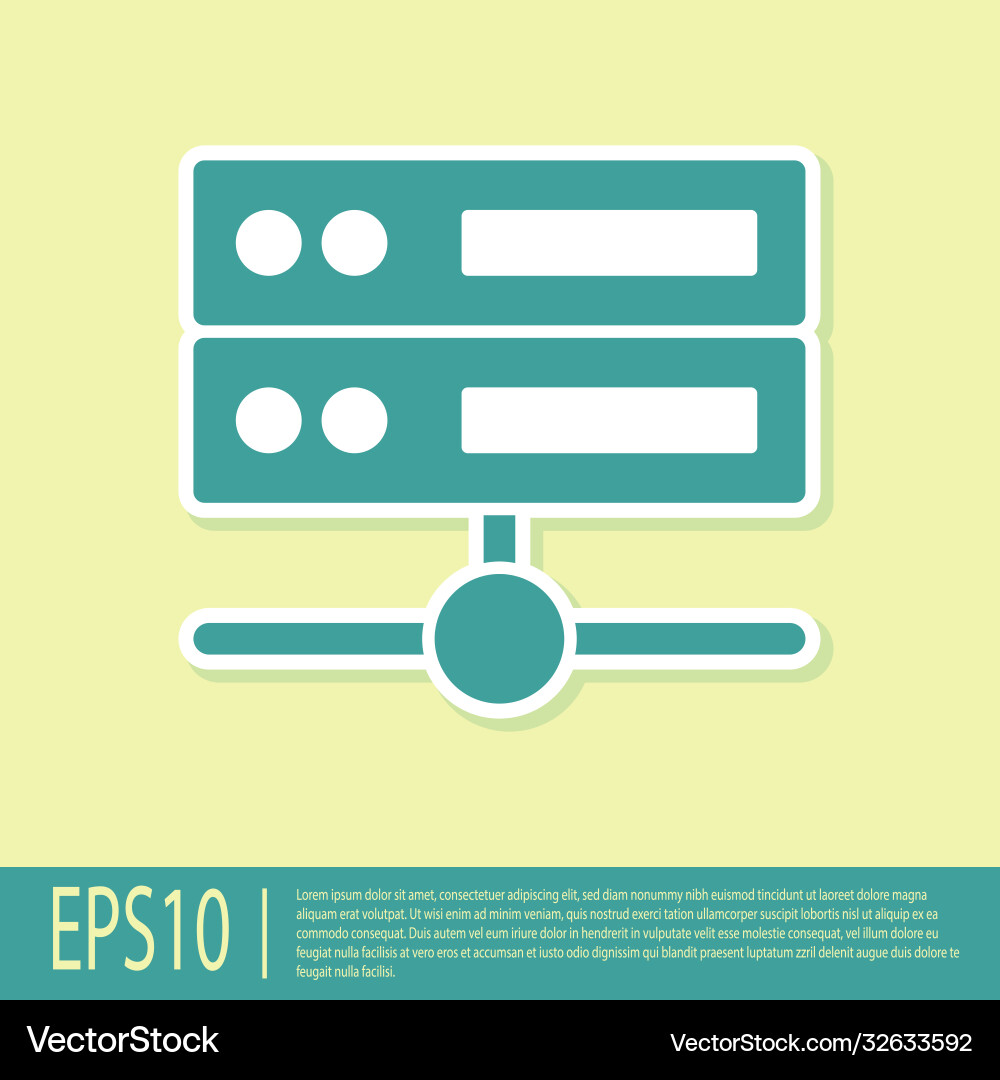 Green server data web hosting icon isolated Green server data web hosting icon isolated Vector Image
