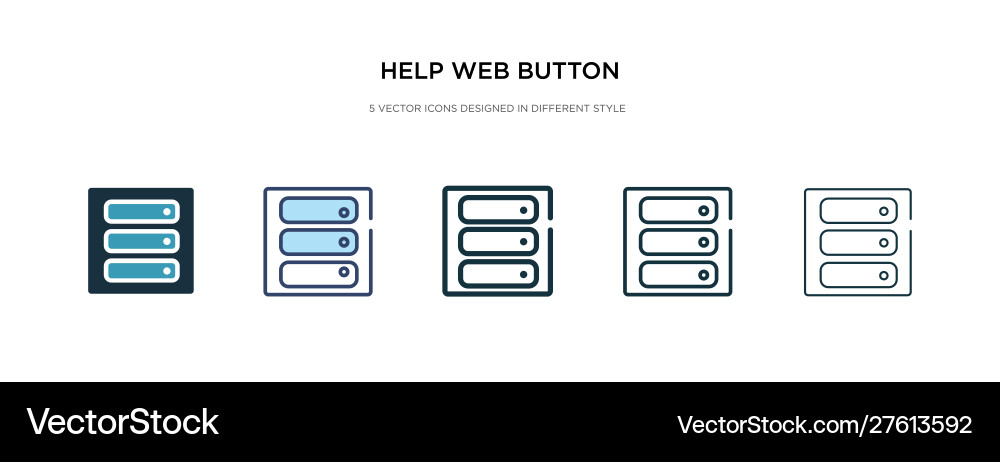 Help web button icon in different style two Vector Image