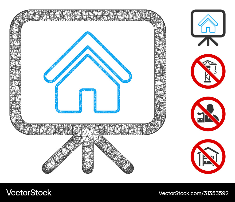 House project web mesh House project web mesh vector image