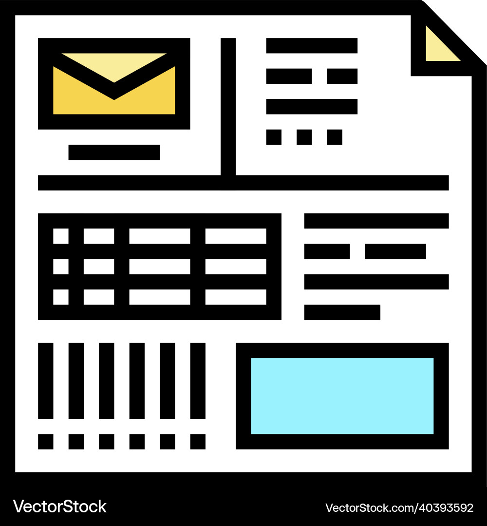 Invoice paper list color icon Invoice paper list color icon vector image