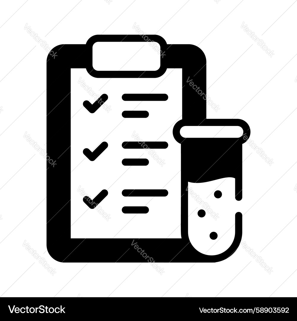 Laboratory Test Report Vector Image