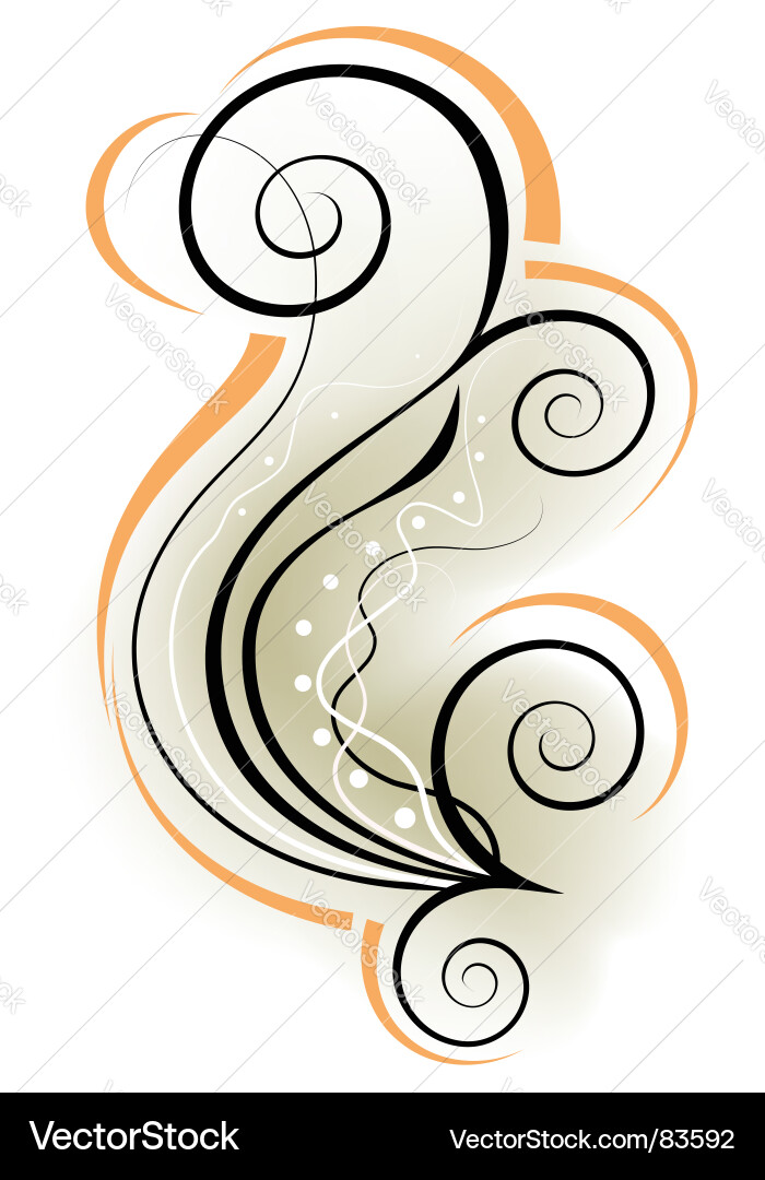 Pattern from curl vector image