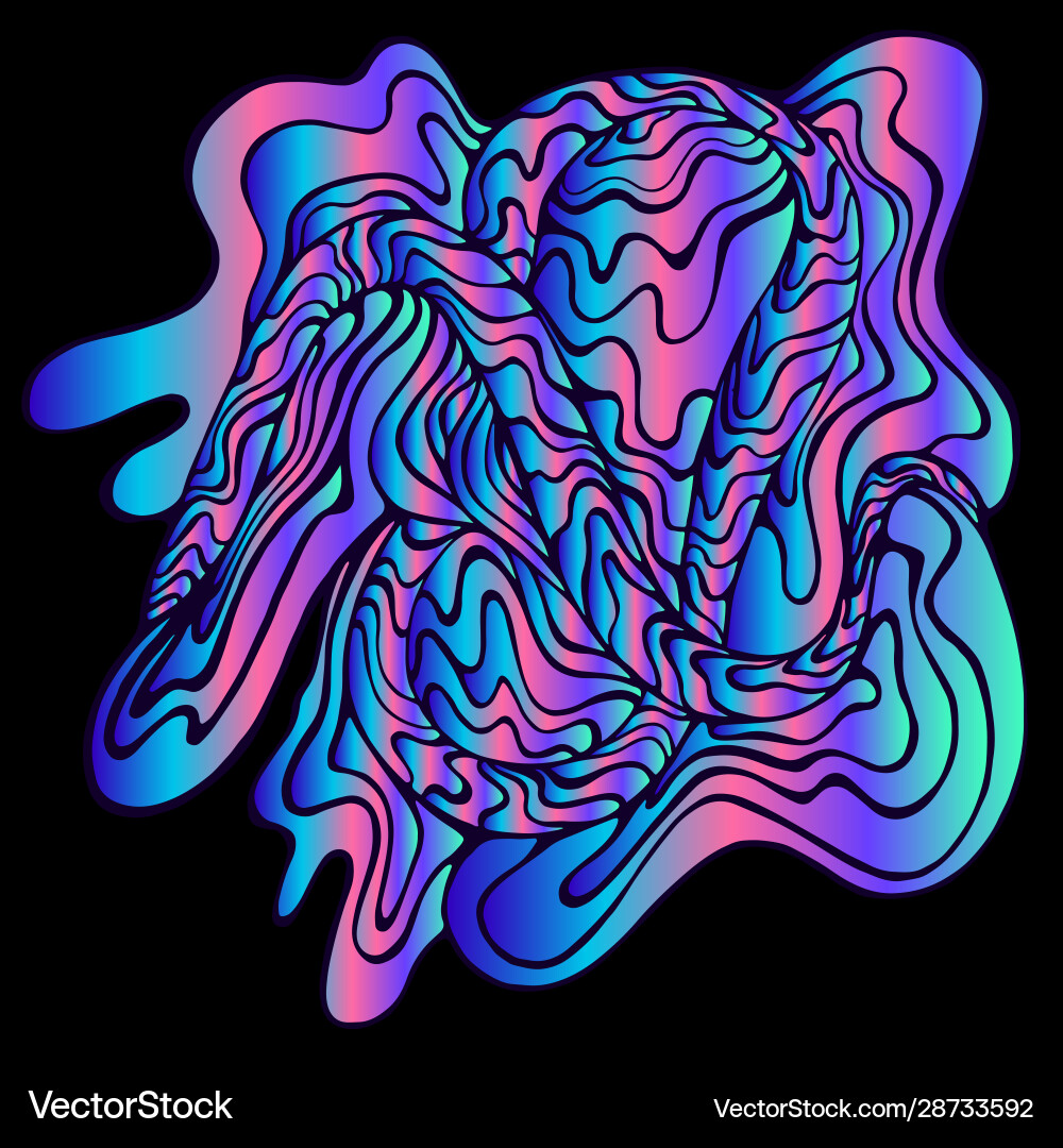 Psychedelic Wave Pattern Vector Image