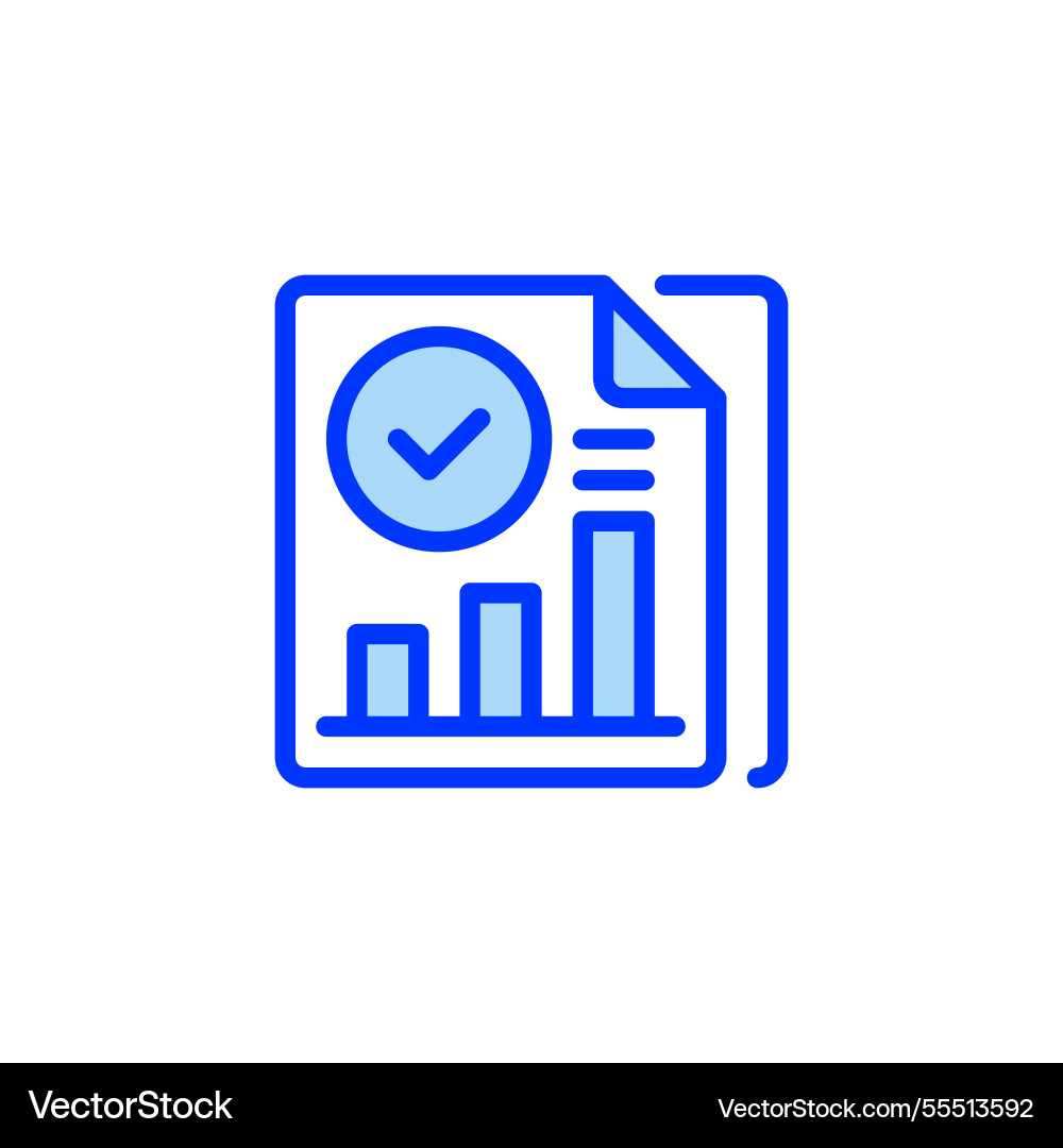 Report document filled line icon linear style Report document filled line icon linear style vector image