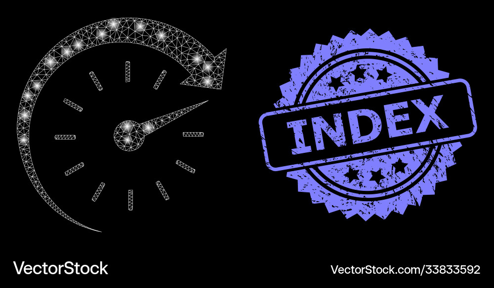 Rubber index stamp and bright web net time forward Rubber index stamp and bright web net time forward vector image