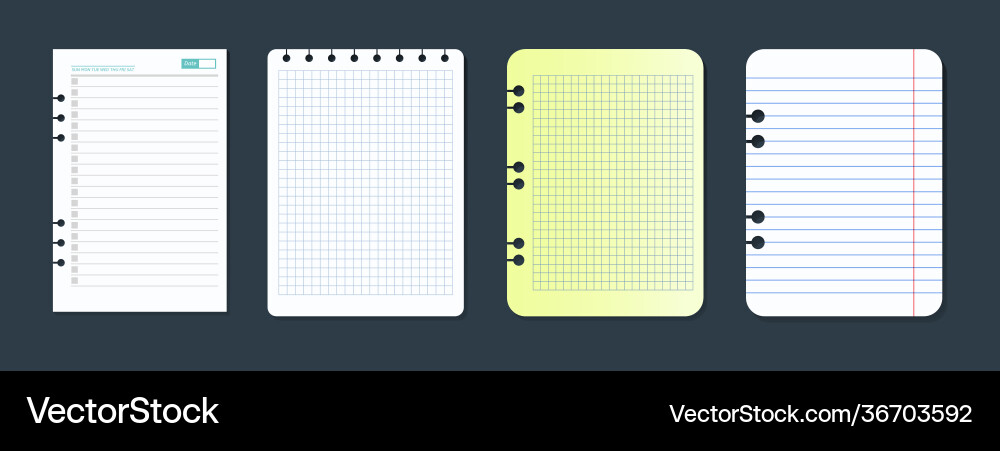Separate torn pages empty notebooks diaries Separate torn pages empty notebooks diaries vector image