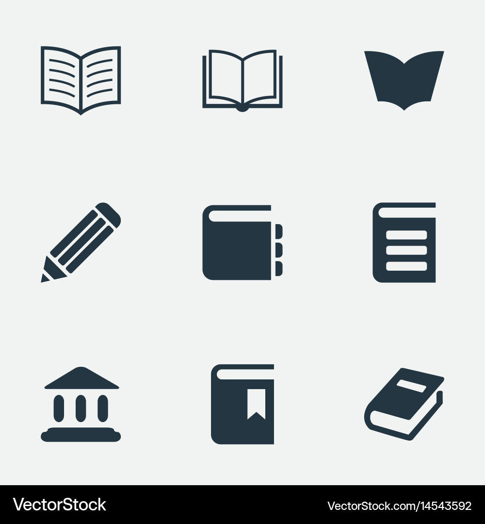 Set of simple reading icons Vector Image