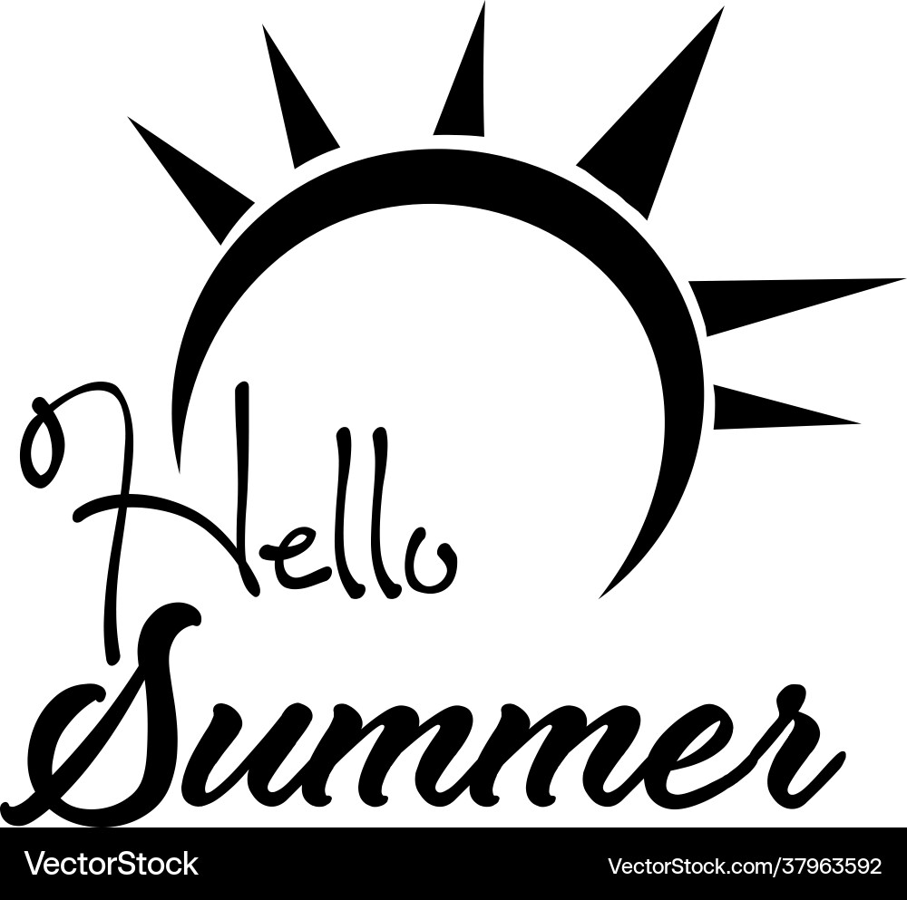 Summer vibes for print - hello Summer vibes for print - hello Vector Image