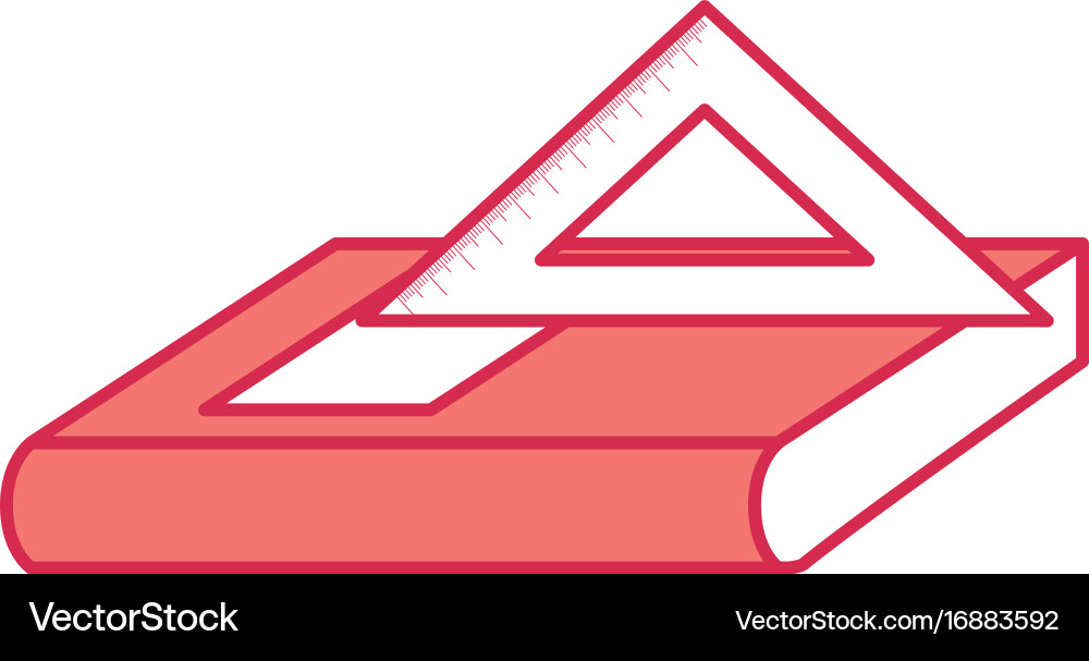 Text book with rule Vector Image
