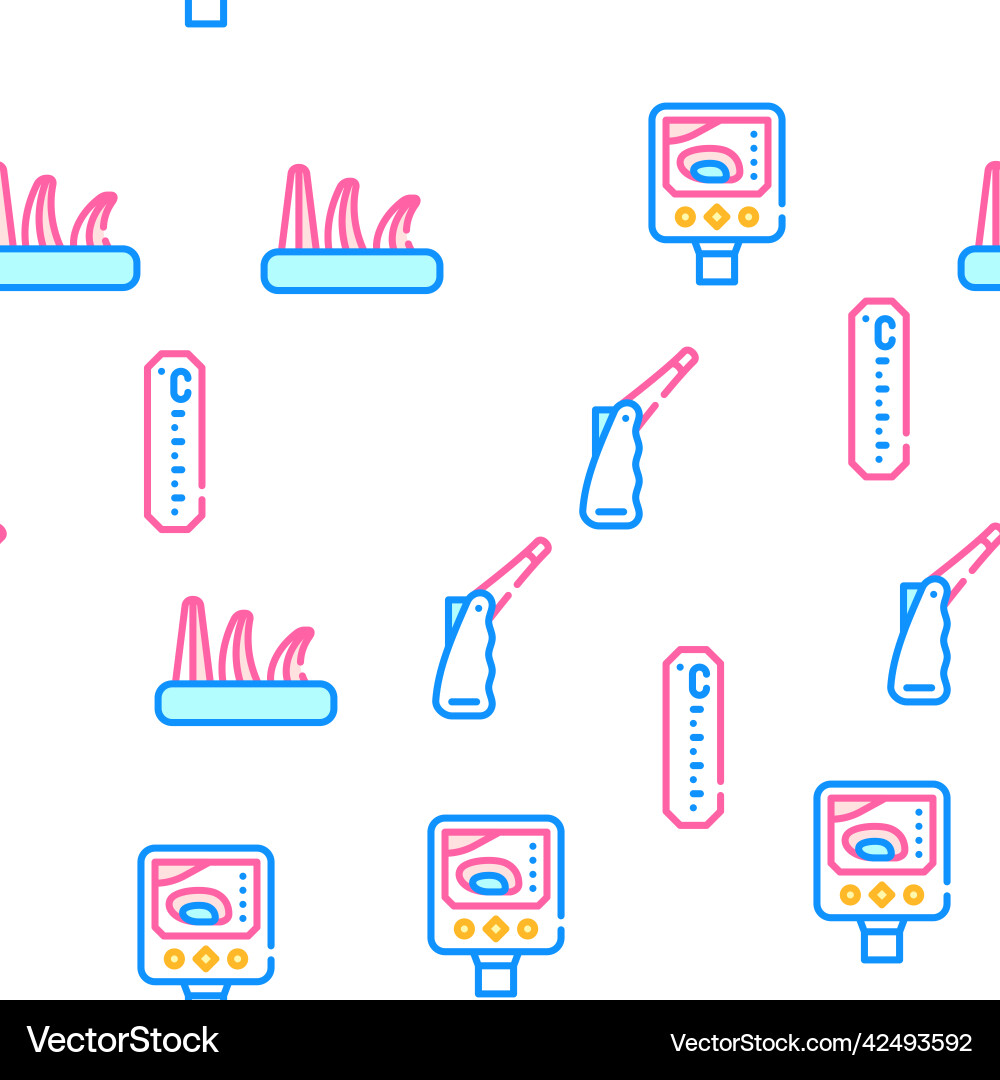 Thermometer device seamless pattern vector image