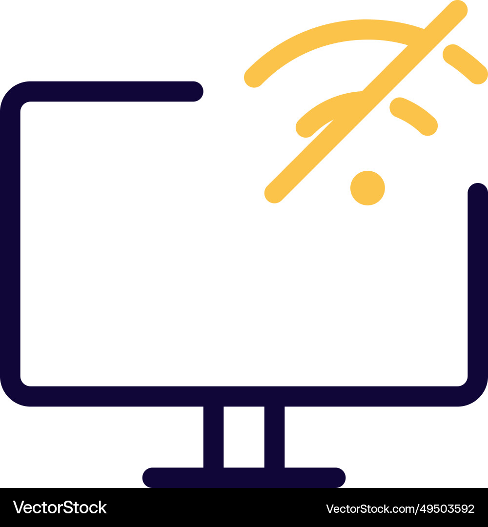 Wi-fi connectivity problem detected on computer Vector Image